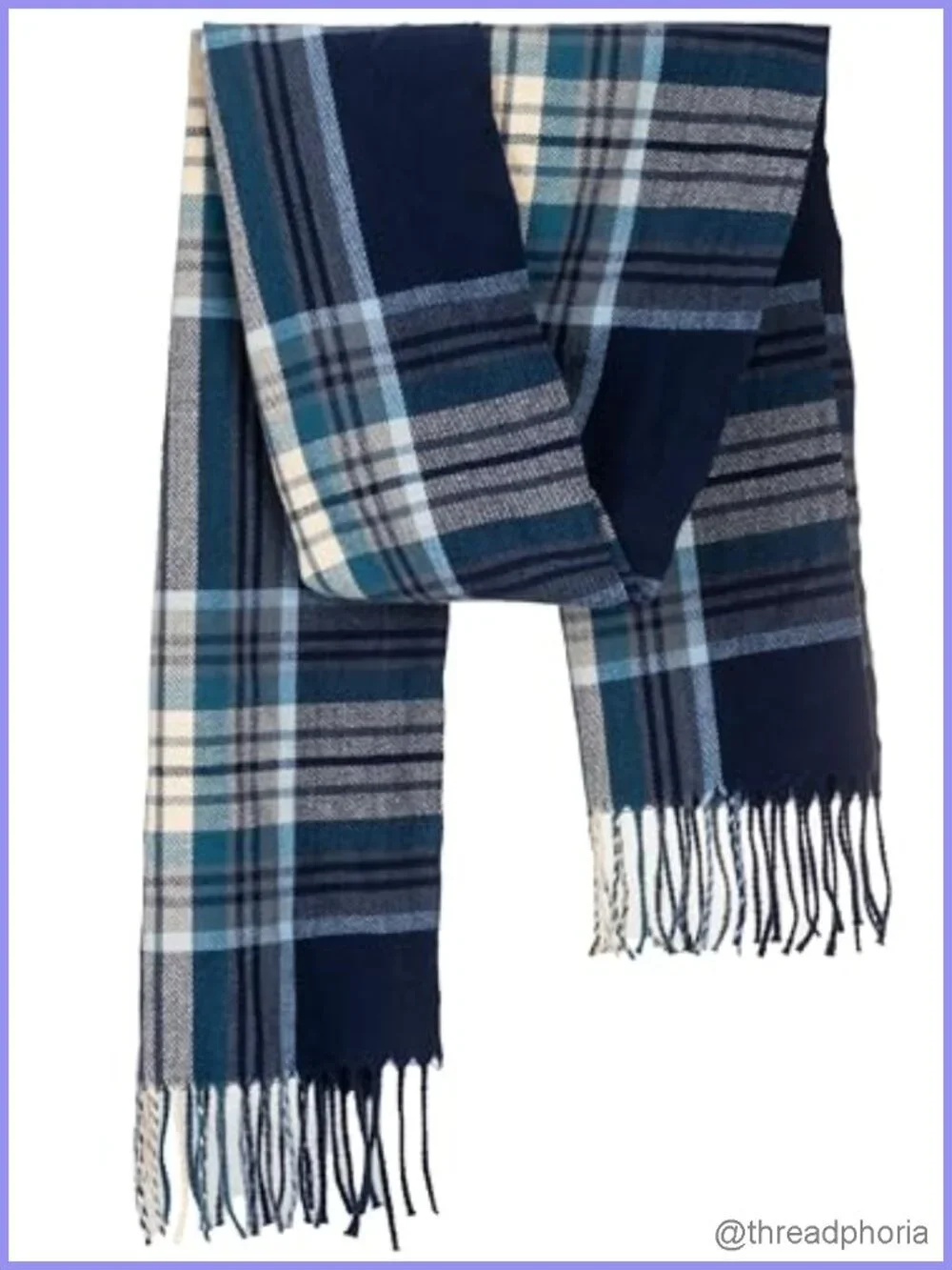 Unisex Tartan Plaid Winter Scarf Wrap Shawl with Tassels Soft Warm Knit Extra